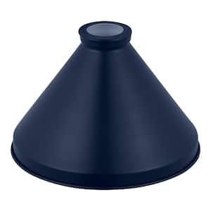 2-1/4 in. Large Navy Blue Metal Cone Pendant Light Shade
