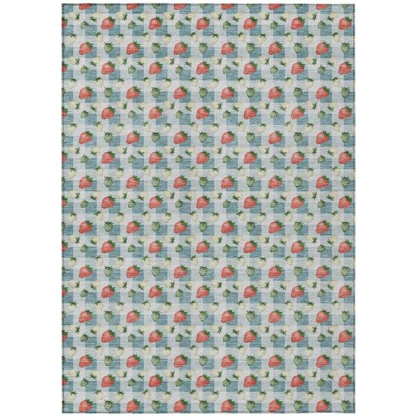 Chantille Machine Washable Indoor/Outdoor Abstract ACN2865 Teal 10 ft. x 14 ft. Area Rug
