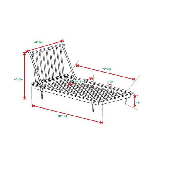 Spindle Back Solid Wood Twin Bed, Spindle Twin Bed Frame