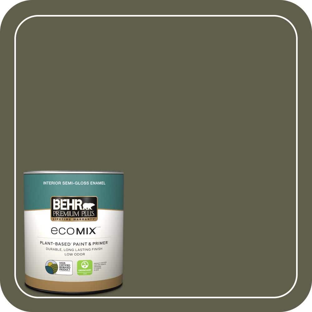1 qt. #MQ6-58 Fig Tree Semi-Gloss Enamel EcoMix Plant-Based Interior Paint & Primer price history on PriceWatchPro
