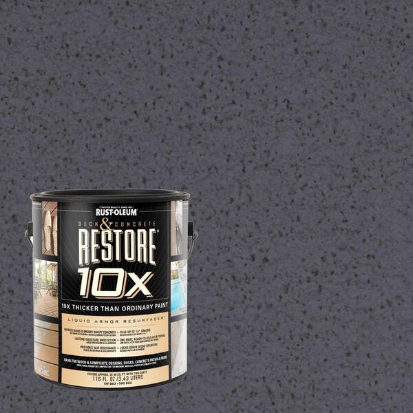 Rust-Oleum Restore 1-gal. Carbon Deck and Concrete 10X Resurfacer