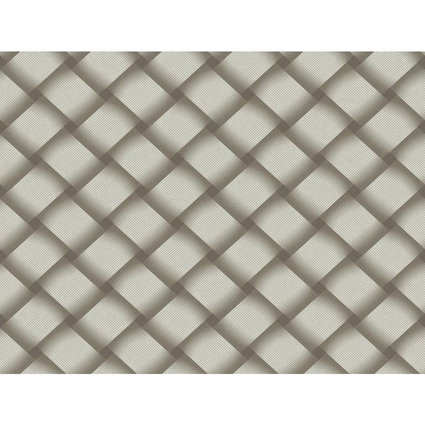 Candice Olson Bayside Basket Weave Mocha Brown Wallpaper