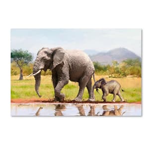 30 in. x 47 in. "Elephant" by The Macneil Studio Printed Canvas Wall Art