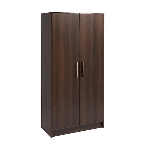 Prepac Wood Freestanding Garage Cabinet in Espresso (32 in. W x 65 in. H x 16 in. D)