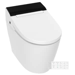 Stylement Tankless Smart Toilet Elongated Integrated Bidet in White and Black with Auto Flush, Heated Seat, UV-A LED
