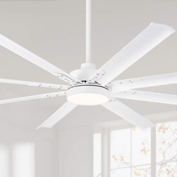 Gabriel 6 ft. Indoor White Ceiling Fan with 3-Color-Temperature LED Light with Remote Included