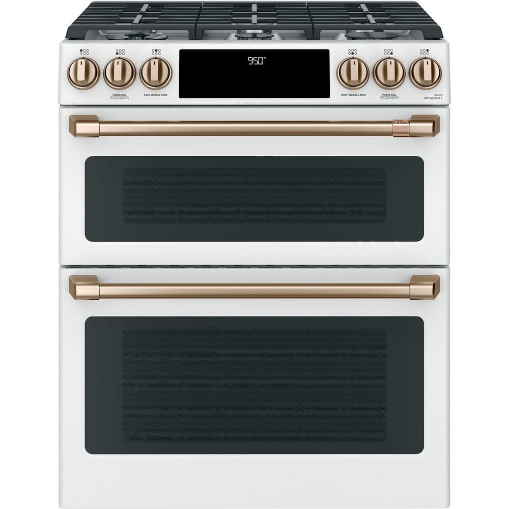 30 in. 7.0 cu. ft. Slide-In Smart Double Oven Dual-Fuel Range with Convection and Self-Clean in Matte White price history on PriceWatchPro