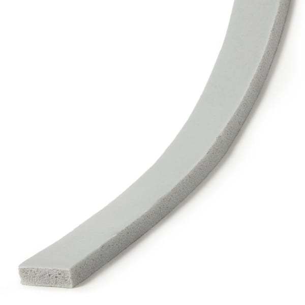 Grey Polyurethane Foam Tape Weatherstrip (1/4 Thick x 3/8 Wide x 17' L)