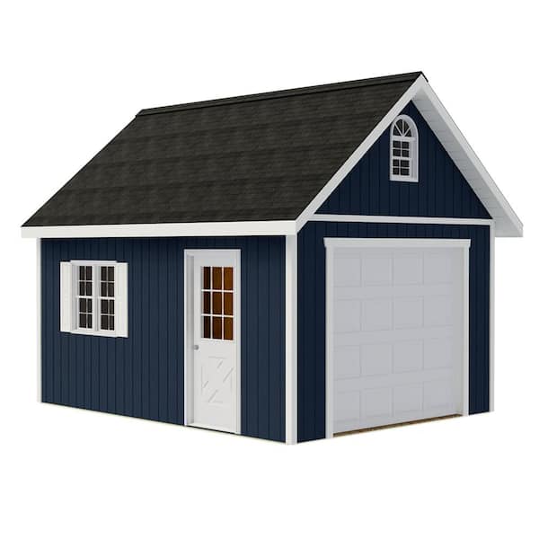 Best Barns Glenwood 12x16 Wood Garage Kit, Size: 12 x 16