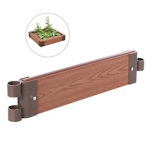 Classic Traditional Durable Wood- Look Raised Outdoor Garden Bed Flower Planter Box