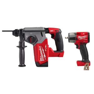 M18 FUEL 18V Lithium-Ion Brushless Cordless 1 in. SDS-Plus Rotary Hammer w/3/8 in. Mid-Torque Impact Wrench