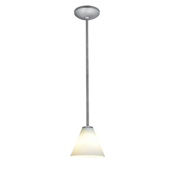 Access Lighting Martini 1Light Brushed Steel Shaded Pendant Light with