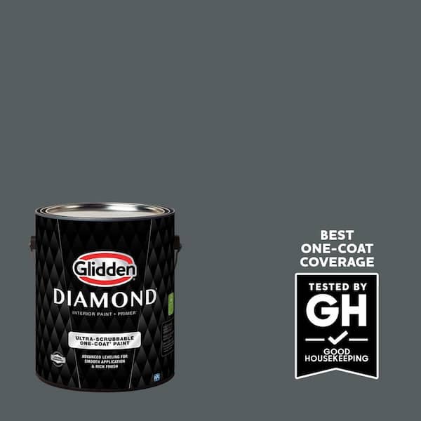 Glidden Diamond 1 gal. PPG1036-7 Mostly Metal Ultra-Flat Interior Paint with Primer