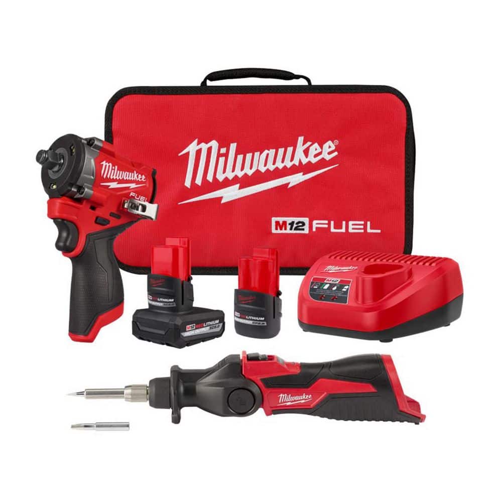 M12 FUEL 12V Li-Ion Brushless Cordless Stubby 1/2 in. Impact Wrench Kit w/ (2) High Output Batteries & Soldering Iron price history on PriceWatchPro