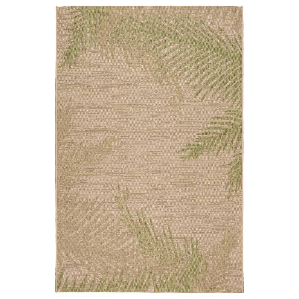 Coastal Charm Black Synthetic 5' x 7' Easy-Care Outdoor Rug