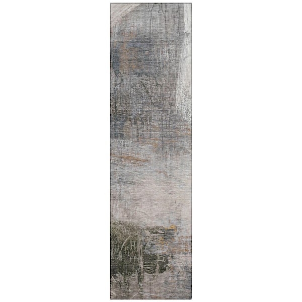 Addison Rugs Chantille Machine Washable Indoor/Outdoor Abstract ACN2117 Putty 2 ft. 3 in. x 7 ft. 6 in. Runner Rug