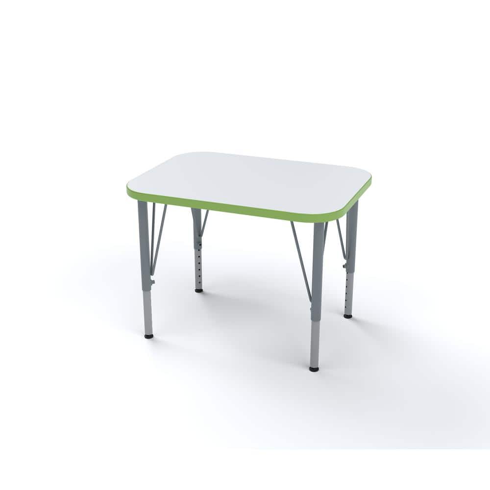 Versa Rectangle Classroom Table Height Adjustable Kids Desk, (Island, 14-23
