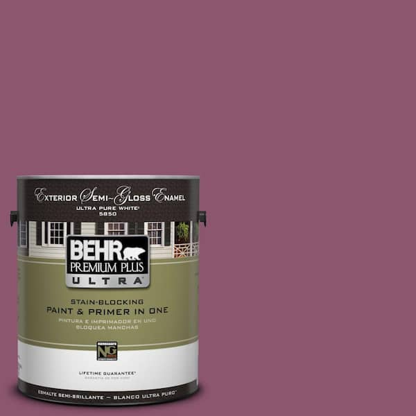 BEHR Premium Plus Ultra 1-Gal. #UL100-18 Majestic Orchid Semi-Gloss Enamel Exterior Paint-DISCONTINUED