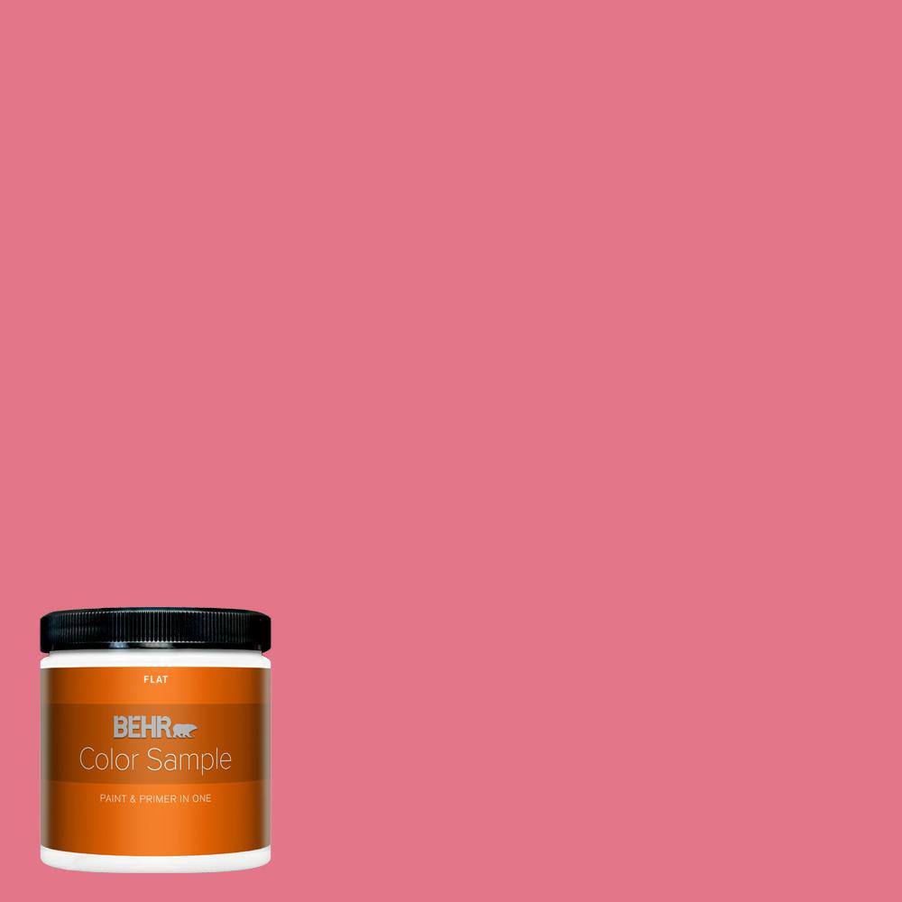 Behr Premium Plus 8 Oz 120b 6 Watermelon Pink Flat Interior Paint And Primer In One Sample B310316 The Home Depot