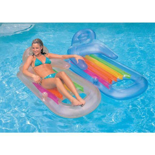 Intex King Kool Swimming Pool Lounger with Headrest & Cupholder for sale online 