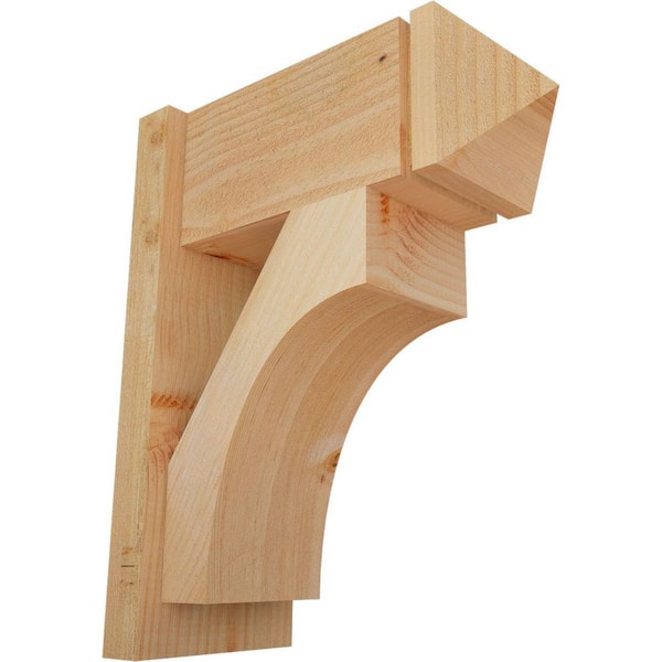 Ekena Millwork 8 in. x 22 in. x 18 in. Douglas Fir Westlake Arts and Crafts Rough Sawn Outlooker