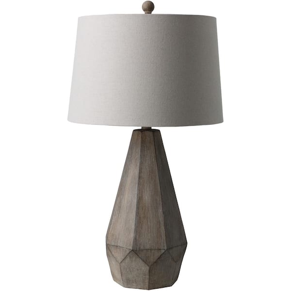 Livabliss Verany 29 in. Gray Indoor Table Lamp