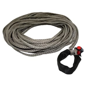 5/16 in. x 100 ft. 4400 lbs. WLL Synthetic Winch Rope Line with Integrated Shackle