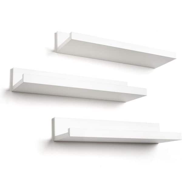 Unbranded 14 in. W x 4 in. D White Floating Shelves Decorative Wall Shelf (Set of 3)