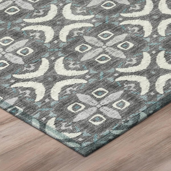 Chantille Machine Washable Indoor/Outdoor Abstract ACN2924 Gray 3 ft. x 4 ft. Area Rug