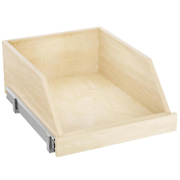 16.5 in. W Pull Out Cabinet Organizer 8 in. H Drawer with Full Extension Rail Slide Pull Out for Kitchen Pantry-Natural