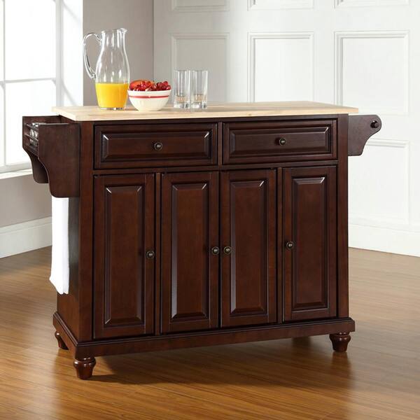 Crosley Furniture Cambridge Mahogany Kitchen Island With Wood Top Kf30001dma The Home Depot Crosley Furniture Cambridge Mahogany, Kohls Kitchen Island