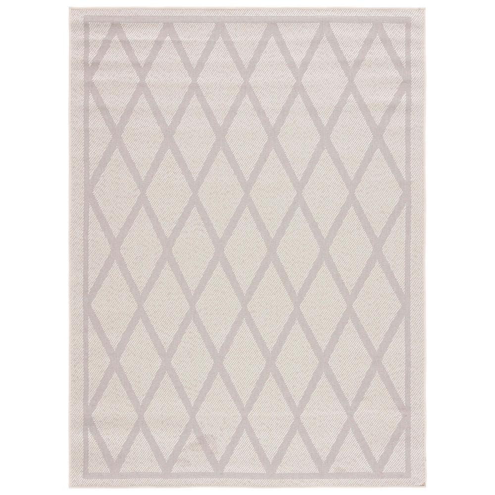 Gray Geometric Synthetic Washable Rectangular Area Rug 79" x 79"