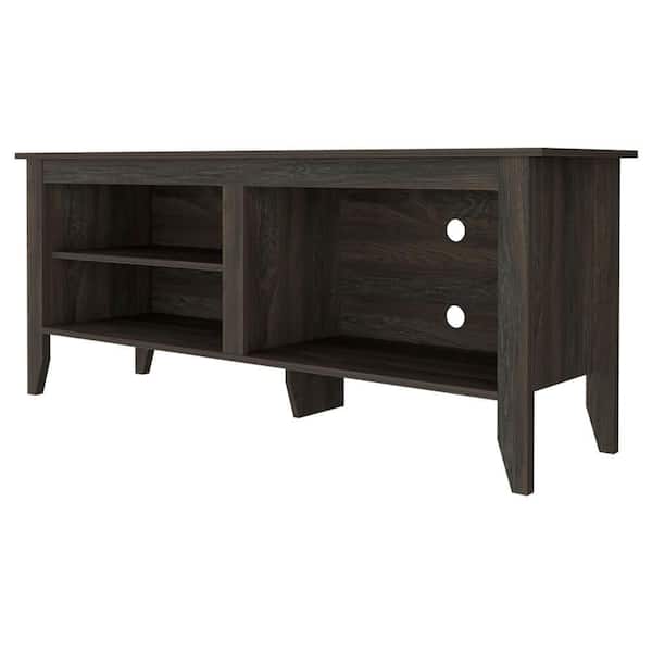 RST BRANDS Paulson 58 in. Espresso MDF Mid-Century Modern Media Console Fits TV's up to 65 in. with Cable Management