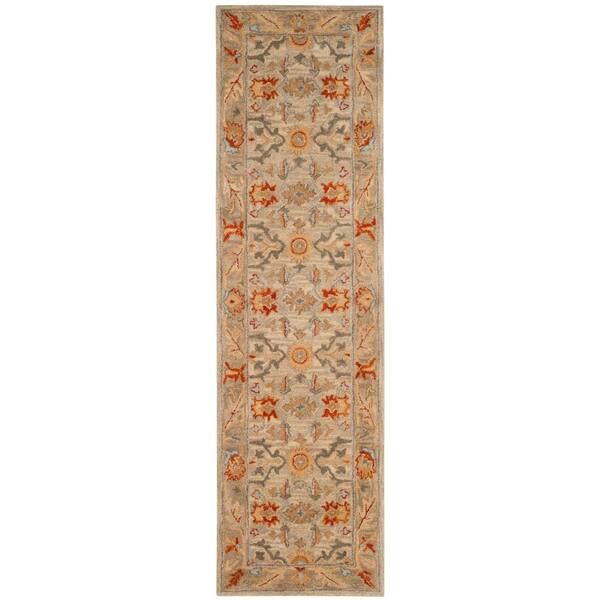 SAFAVIEH Antiquity Beige/Multi 2 ft. x 6 ft. Border Runner Rug