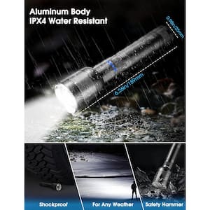 2000 Lumen Rechargeable LED Flashlight with Zoomable, 4 Modes, and Water Resistant, Ideal for Camping, Emergence