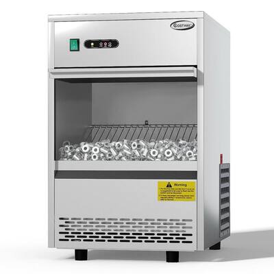 68 lbs. Freestanding Ice Maker in Silver