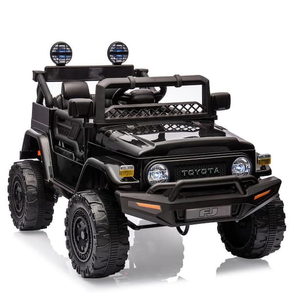 12V Licensed Toyota Ride-On Truck, Electric Car, Parent Remote Control, Eva Tires, USB, Led Lights, Mp3 Music, Black