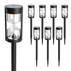 12 Lumens Black Solar LED Weather Resistant Outdoor Path Light (8-Pack)