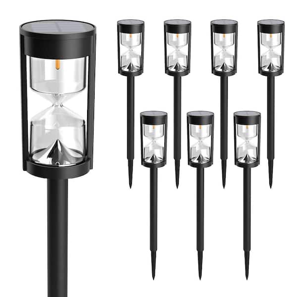 null 12 Lumens Black Solar LED Weather Resistant Outdoor Path Light (8-Pack)
