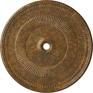 1-1/2 in. x 51-1/8 in. x 51-1/8 in. Polyurethane Nevio Ceiling Medallion, Rubbed Bronze