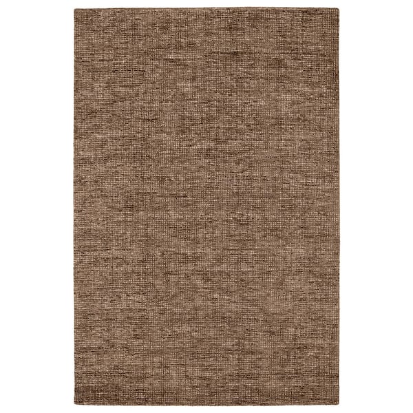Addison Rugs Dexter 1 Mocha 5'X7'6" Tonal Solid Wool and Viscose Indoor