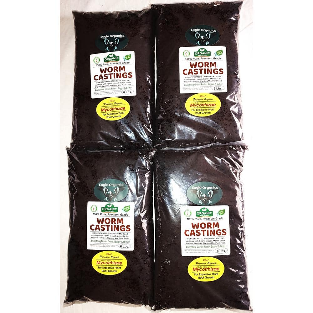 6 lbs. Bag Worm Castings 100% Pure, Premium Organic Fertilizer, Plant Food 