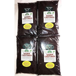6 lbs. Bag Worm Castings 100% Pure, Premium Organic Fertilizer, Plant Food Soil Amendment 1 Bag Makes 24 lbs. When Mixed