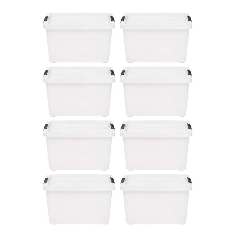 Iris USA 2Pack 30qt Stackable Modular Plastic Storage Drawers, White