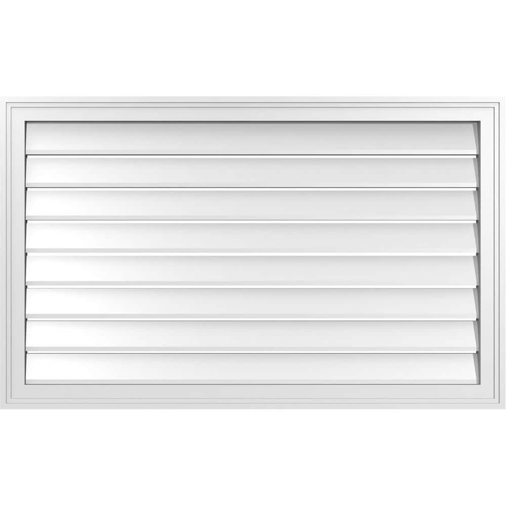 "42"" x 26"" Rectangular White PVC Paintable Gable Louver Vent Functional" price history on PriceWatchPro