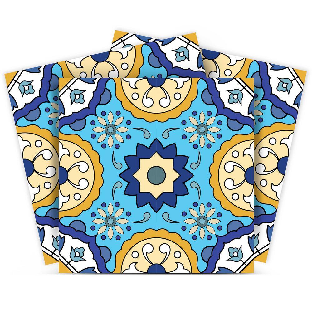 Blue, Yellow and White C42 5 in. x 5 in. Vinyl Peel and Stick Tile (24 Tiles, 4.17 sq. ft./Pack) price history on PriceWatchPro