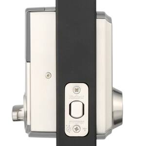 Z-Wave SmartCode Touchscreen Satin Nickel Single Cylinder Keypad Electronic Deadbolt featuring Tustin Hall/Closet Lever
