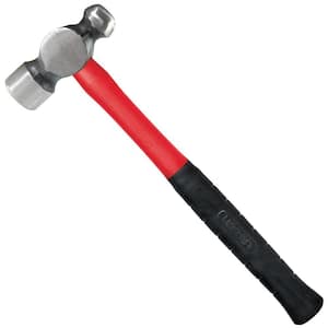 8 oz. Ball Pein Hammer With Fiber Glass Handle With Rubber Cover