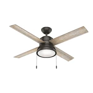 Loki 52 in. Integrated LED Indoor Noble Bronze Ceiling Fan with Light Kit