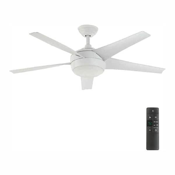 Led Indoor Matte White Ceiling Fan With, Universal Ceiling Fan Remote Control Kit Home Depot